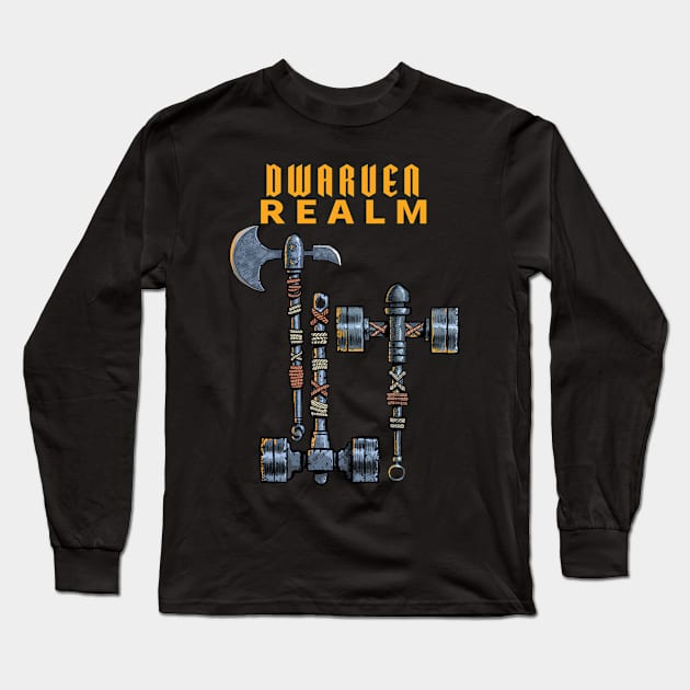 Dwarven Realm. Long Sleeve T-Shirt by Cohort shirts